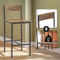SoBuy OGT03-XL Bartafel - 3-delige set met 2 krukken - Houten composiet - Naturel