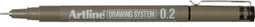 ARTLINE Drawing System Fineliner - 1 stuk - 0.2mm Lijndikte - Zwart