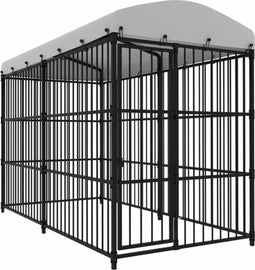 vidaXL - Hondenkennel - voor - buiten - met - dak - 300x150x210 - cm