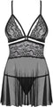 Obsessive Babydoll & String – Erotische Babydoll – Maat L/XL – Zwart