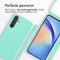 iMoshion Hoesje Geschikt voor Samsung Galaxy A35 Hoesje Met Koord - iMoshion Siliconen hoesje met koord - Mintgroen
