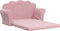 vidaXL Kinderslaapbank 2-zits zacht pluche roze