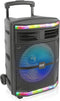 Pyle Bluetooth Luidspreker - Draagbare Speaker met Wielen - 600W -Oplaadbare Batterij - Partyverlichting - MP3, USB, SD-Kaartlezer