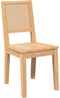 vidaXL - Eetkamerstoelen - massief rubberhout - naturel