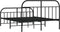 vidaXL - Bedframe - met - voetbord - zonder - matras - metaal - zwart - 160x200 - cm
