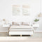 vidaXL - Bedframe - zonder - matras - 140x190 - cm - spaanplaat - wit
