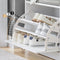 SoBuy FSR16-HG - Opbergbank - 3 niveaus - Lichtgrijs