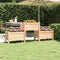 vidaXL - Plantenbak - 178,5x44x75 - cm - massief - grenenhout