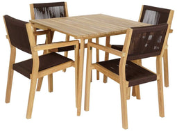 Tafel met vier stoelen DKD Home Decor 90 x 90 x 75 cm