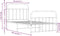 vidaXL - Bedframe - met - hoofd- - en - voeteneinde - metaal - wit - 100x200 - cm