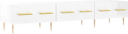 vidaXL - Tv-meubel - 150x36x30 - cm - bewerkt - hout - hoogglans - wit
