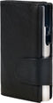 Clicksafe pasjeshouder - RFID - 8 pasjes - jachtleer/aluminium - zwart - JU-961301