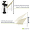 Juskys Zonneluifel - 400 x 120 cm - Waterafstotend en UV-Bestendig - Beige