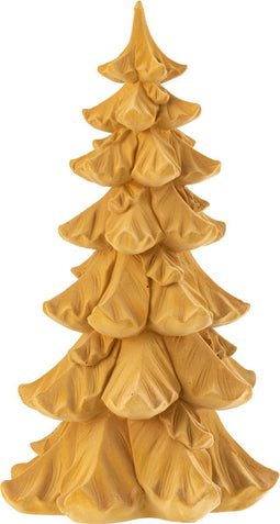 J-Line decoratie Kerstboom - polyresin - oker - large