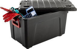 Multi-functionele Kist Iris Explorer Zwart Met wieltjes Met handvatten Polypropyleen 110L (44,5 x 75 x 44,5 cm)