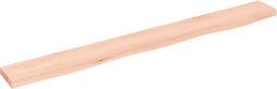 vidaXL - Wandschap - 100x10x2 - cm - onbehandeld - massief - eikenhout