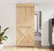 vidaXL - Schuifdeur - met - beslag - 90x210 - cm - massief - grenenhout