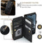 Caseme - Geschikt voor iPhone 14 Pro - Vintage 2 in 1 portemonnee hoes - Zwart