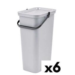 Recycling prullenbak Tontarelli Moda 24 L Wit (6 Stuks)