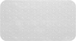 Anti-slip badkamer douche/bad mat wit 70 x 35 cm rechthoekig - Badkamermat met zuignappen