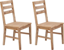 vidaXL - Eetkamerstoelen - 2 - st - massief - acaciahout