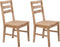 vidaXL - Eetkamerstoelen - 2 - st - massief - acaciahout