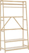 vidaXL - Kledingrek - met - schappen - 110x40x180 - cm - bamboe