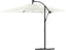 vidaXL - Parasol - met - stalen - paal - 246x246x230 - cm - wit