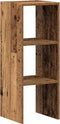 vidaXL - Boekenkast - stapelbaar - 30x30x80 - cm - bewerkt - hout - oud - houtkleurig