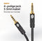 Drivv. AUX Kabel 3.5 mm - Jack naar Jack - Verguld - Zwart - 1,5 meter