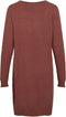 Vila VIRIL L/S KNIT DRESS NOOS - Dames Jurk - Regular fit Lange mouwen - Burnt Henna - Maat XS