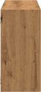 vidaXL - Wandschap - 100x25x50 - cm - bewerkt - hout - artisanaal - eikenkleurig