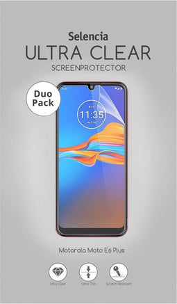 Selencia Screenprotector Geschikt voor Motorola Moto E6 Plus - Selencia Duo Pack Ultra Clear Screenprotector smartphone