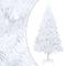 vidaXL - Kunstkerstboom - met - verlichting - en - kerstballen - 150 - cm - PVC - wit