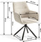 Furnihaus Olivia - Draaibare Eetkamerstoel - Armleuning 360° draaifunctie - Taupe
