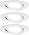 Paulmann Nova Plus - LED-inbouwlamp zwenkbaar 3x6W 470lm 2700K Wit mat (set van 3)