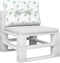 vidaXL - Palletkussen - bladpatroon - 50x40x12 - cm - stof