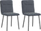 vidaXL - Eetkamerstoelen - 2 - st - fluweel - donkergrijs