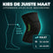 MR. PANACHE Compressie Kniebrace - Kniebandage - Gerichte Compressie - Antislip Design - Zwart - Maat L