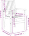 vidaXL - Tuinstoelen - stapelbaar - 2 - st - 56,5x57,5x91 - cm - massief - teakhout