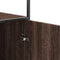 vidaXL - Hoge - kast - 35,5x35x139 - cm - bewerkt - hout - en - metaal - bruin - eiken