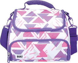 Built Ny Active Lunch Bag - 6 Liter - 2 ritsvakken en schouderband - Paars/Roze