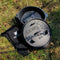 Valhal Outdoor BBQ handschoenen - suede leer, zwart - geborduurd logo - barbecue - VH.GLOVES