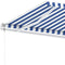 vidaXL - Luifel - vrijstaand - automatisch - 500x300 - cm - blauw - en - wit