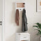 vidaXL - Wandkapstok - SANDNES - wit - 45x12x35 - cm - massief - grenenhout