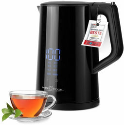 ProfiCook WKS 1243 - Waterkoker - 1,7 L - Temperatuurinstelling 50°C tot 100°C - Zwart