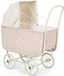 Puch Poppenwagen Retro Rotan creme