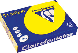 Clairefontaine Trophée Intens, gekleurd papier, A4, 80 g, 500 vel, fluogeel