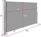 Uitschuifbaar aluminium windscherm - 160 x 300 cm - grijs (401524)