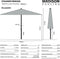 Parasol Rond Stockholm / Timor 400 cm Lichtgrijs | Topkwaliteit parasol